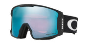 Oakley Line Miner XL front view showing matte black frame and wide lens for enhanced vision