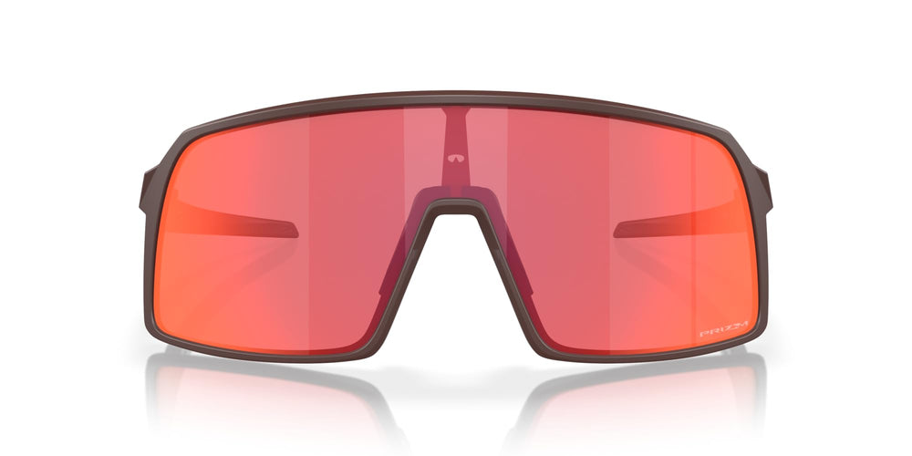 Oakley Sutro front view matte grenache frame showing full-face coverage and bold style