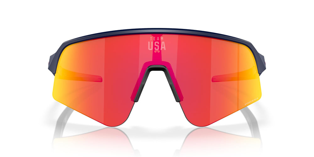 Oakley Sutro Lite Sweep front view matte navy frame showing full shield coverage and modern style