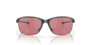 Oakley Unstoppable front view showing Crystal Black frame and sporty fit benefit: modern look