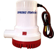 OASIS MARINE front view showing robust housing and compact profile, durable pump protection