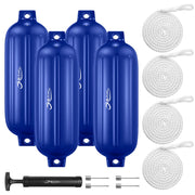 OBAKL front view package showing four dock bumpers and included accessories for immediate protection