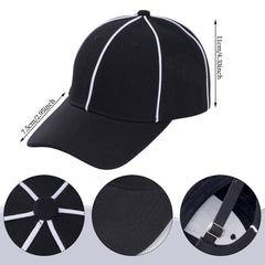 obmwang referee hat closeup displaying adjustable buckle and six-panel design for secure fit