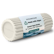 Oceanfoam front view showing medium 14x5.5 inch roller and travel-ready size