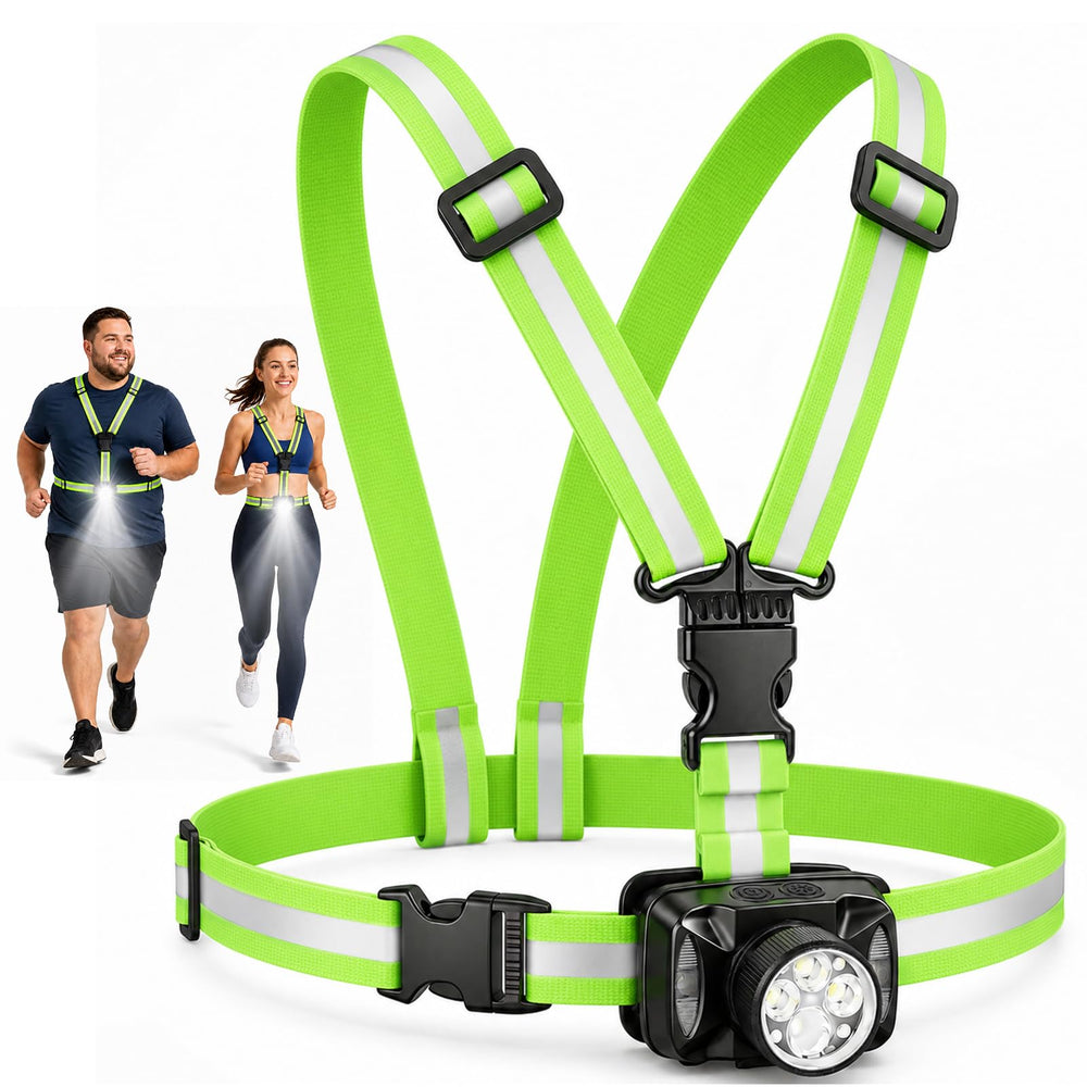 ODCPN front view vest with chest light for clear path illumination