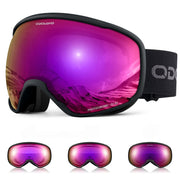 Odoland front view of goggles showing sleek frame and strap, clear vision benefit