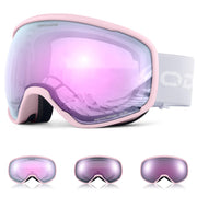 Odoland front view of goggles showing full-face coverage and clear benefit