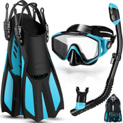 Odoland front packaging showing complete snorkel set and compact storage benefit