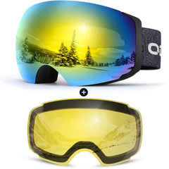 Odoland front view goggles showing wide frameless lens and comfort