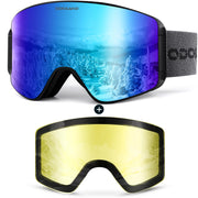 Odoland front view of goggles showing wide visor and clear vantage benefit