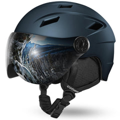 Odoland helmet front view with visor showing all-in-one protection and visibility