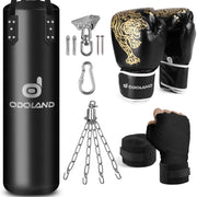 Odoland front view punching bag showing full 4ft height and durable finish