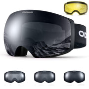 Odoland front view of goggles showing full spherical visor and clear field of vision