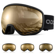 Odoland front view of goggles showing full-frame clarity and quick-fit benefits