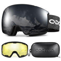 Odoland front view of goggles showing wide spherical lens and clear field of vision