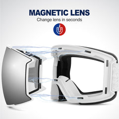 Odoland goggles worn over prescription glasses for comfortable OTG fit
