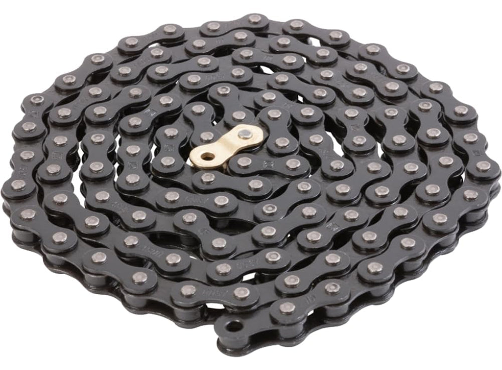 Odyssey Bluebird chain front view showing black finish and durable construction benefit
