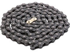 Odyssey Bluebird chain front view showing black finish and durable construction benefit