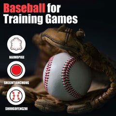 Oeab baseball held in hand demonstrating official size and grip