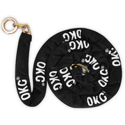 OKG chain front view showing full length and storage bag, highlights portability and heavy duty protection