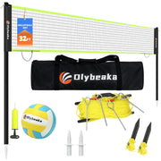 Olybeaka full setup showing portable net ready to play and easy transport benefit