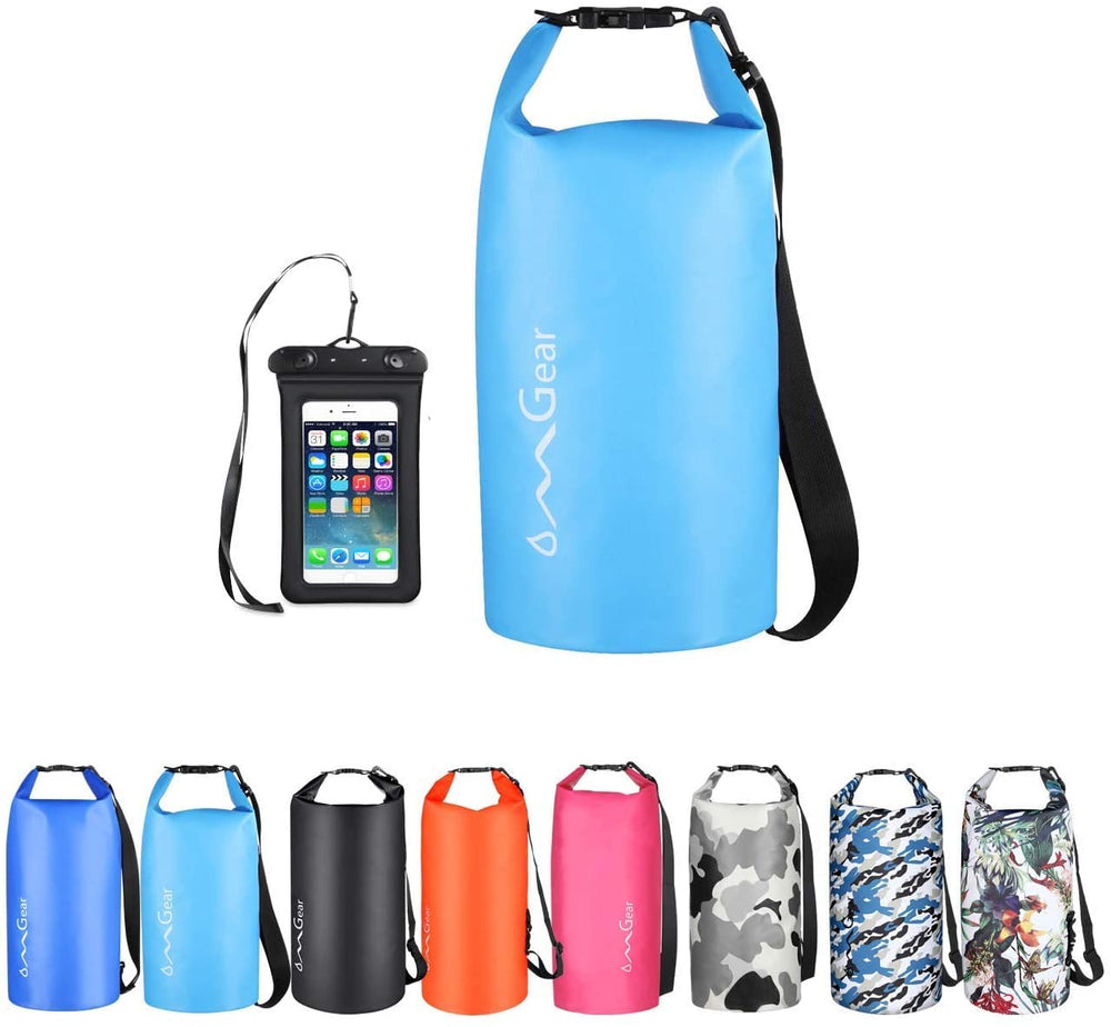 OMGear 40L dry bag backpack front view showing waterproof protection and carrying comfort