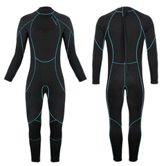OMGear wetsuit front view showing sleek fit and color for comfortable warmth