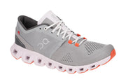On Cloud X front view showing sleek silhouette and lightweight benefit