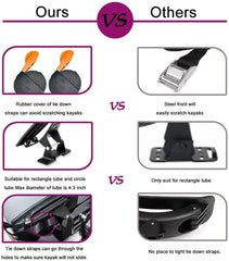 Onefeng Sports close-up of rubber pad protecting kayak hull and vehicle paint