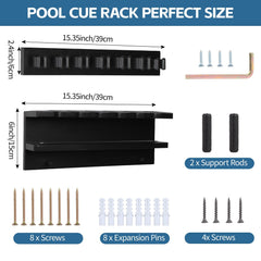 Onemacc rack with seven cues installed showing space-saving, tidy display