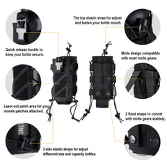 OneTigris demonstrating MOLLE webbing weave for stable pack attachment benefit