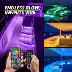 OPT7 Aura mounted on a boat cockpit providing customizable ambient benefits