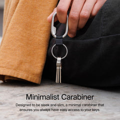 Orbitkey Clip Mini black side profile highlighting thin, low-profile design