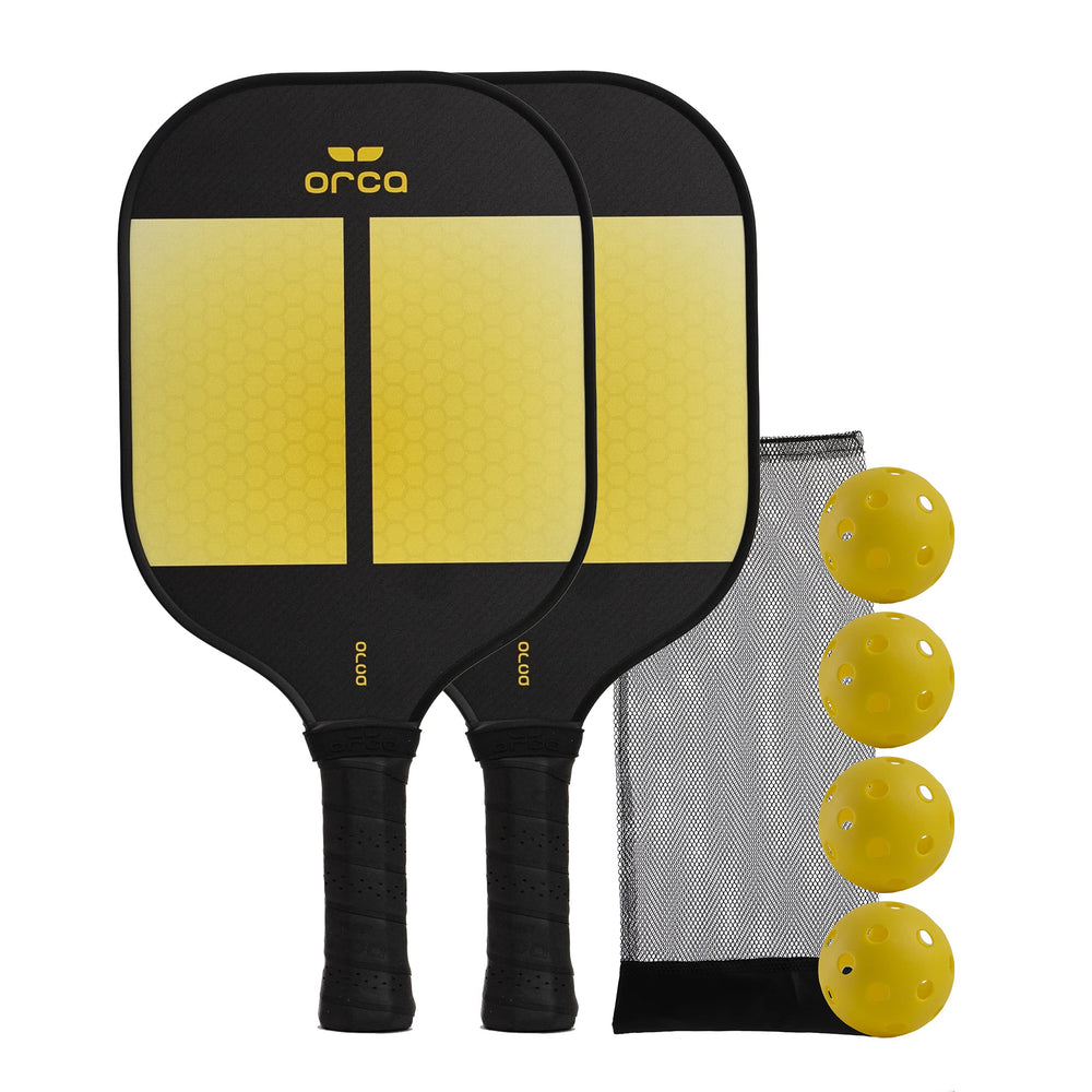 Orca Paddle Co. Amity front view showing paddle face and colors for consistent shots
