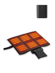 ORORO front view folded heated seat cushion showing compact design and zippered shell
