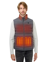ORORO vest front view shows slim heated design and weather resistance benefit