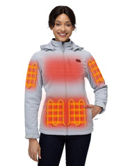 ORORO women's heated jacket front view showing five-zone warmth and sleek fit
