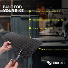 ORUCASE fork pad installed for impact absorption during transport and handling