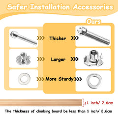 OSPNIEEK bolts, weld nuts, washers and Allen wrench laid out for quick assembly and secure fixing