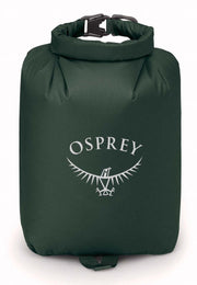 Osprey dry sack front view showing green rectangular shape and efficient packing