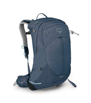 Osprey Sirrus front view showing pockets and streamlined carry for day hikes