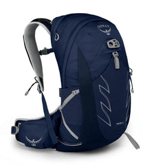 Osprey Talon side stretch pocket holding water bottle for hydration on the move