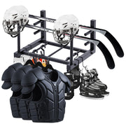 Otoolling front view mounted on wall showing organized hockey gear and faster drying