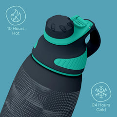 Ottle Reef Roamer magnetic cap open, offers leak-proof convenience and easy sipping