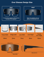 OULAIQI sunglasses in use while driving enhancing road visibility