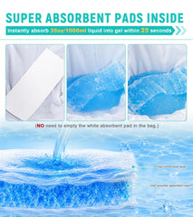 OUMEE urinal bag wide opening detail for easy use and comfort
