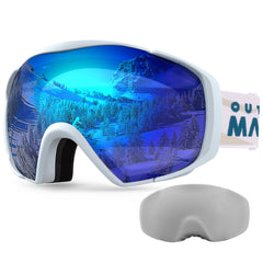 OutdoorMaster front view showing frame and strap, reliable fit on face