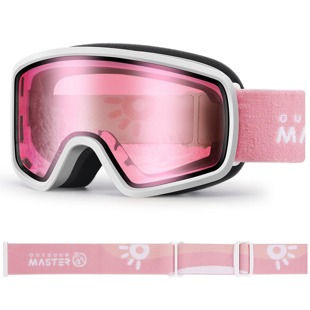 OutdoorMaster front view white frame showing clean field of vision and secure fit