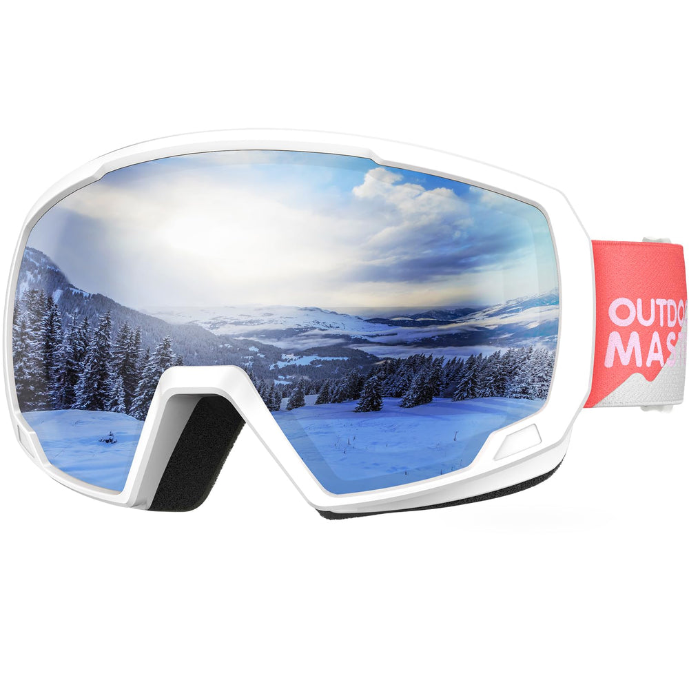 OutdoorMaster front view of kids ski goggles showing full coverage and style
