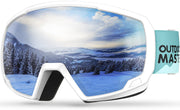 OutdoorMaster front view of kids ski goggles showing fit and colors for clear vision